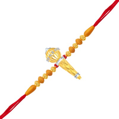 VIGHNAHARTA Religious 01023RKG Gold Finish Rakhi  Set(1 Rakhi)