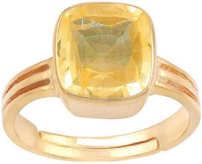 KUNDLI GEMS Pukhraj stone ring Natural sapphire/yellow sapphire certified stone unheated & untreated Astrological Purpose for Men & women Stone Sapphire Gold Plated Ring