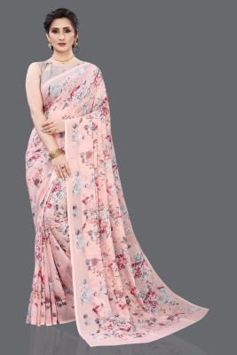 SHREEJI SUBLIMATION Printed Bollywood Chiffon Saree(Pink)