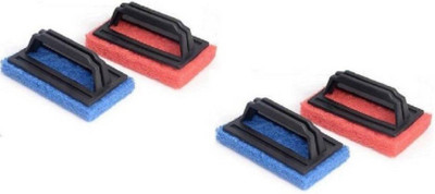Amanya Enterprise Tile Cleaning Multipurpose Scrubber Brush With Handle Scrub Pad(Regular, Pack of 4)