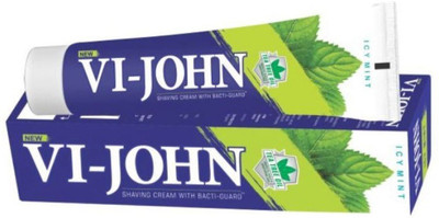 VI-JOHN Shaving Cream Icy Mint 125GM PACK of 12(125 g)