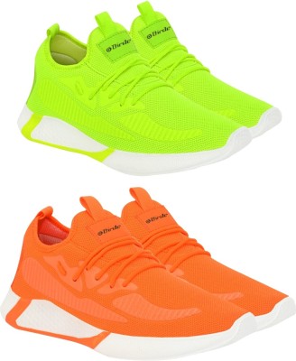 BIRDE Combo Pack of 2 Casual Shoe Sneakers For Men(Green, Orange)