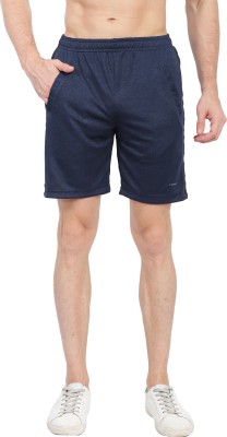 Tripole Solid Men Blue Sports Shorts