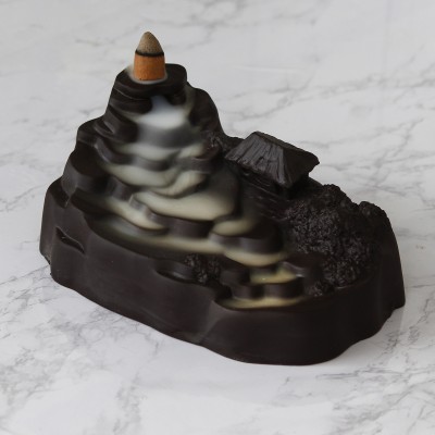 eCraftIndia Dropping Steps Backflow Smoke Fountain Decorative Showpiece  -  8 cm(Polyresin, Black)
