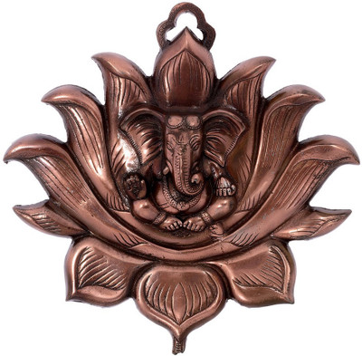 41% OFF on eCraftIndia Metal Wall Hanging of Lord Ganesha on Lotus Decorative Showpiece - 27.94 cm(Brass, Brown) 41% OFF on eCraftIndia Metal Wall Hanging of Lord Ganesha on Lotus Decorative Showpiece - 27.94 cm(Brass, Brown)