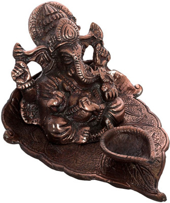 65% OFF on eCraftIndia Lord Ganesha with Diya on Leaf Decorative Showpiece - 7.62 cm(Brass, Brown) 65% OFF on eCraftIndia Lord Ganesha with Diya on Leaf Decorative Showpiece - 7.62 cm(Brass, Brown)