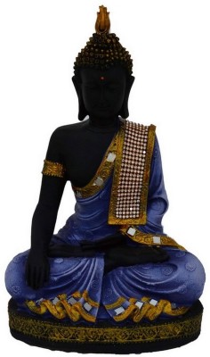 eCraftIndia Meditating Lord Buddha - Purple Decorative Showpiece  -  27.94 cm(Polyresin, Purple, White)