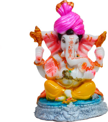 eCraftIndia Synthetic Lord Ganesha with Turban Decorative Showpiece - 15.24 cm(Polyresin, Multicolor) eCraftIndia Synthetic Lord Ganesha with Turban Decorative Showpiece - 15.24 cm(Polyresin, Multicolor)