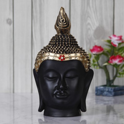eCraftIndia Elegant Buddha Head Decorative Showpiece  -  25 cm(Polyresin, Red, Brown)