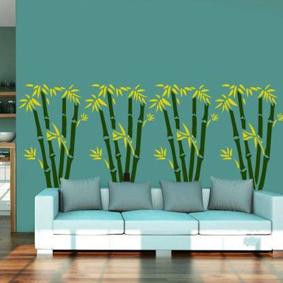Aaradhya Collection Reusable DIY Designer PVC Wall Stencil Painting for Home Decoration (Bamboo Tree Pattern, 16 x 24 inches) B0010 Wall Stencil Stencil(Pack of 1, Bamboo Tree)