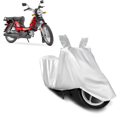 Home ACHIEVEMENT Waterproof Two Wheeler Cover for TVS(Heavy Duty Super XL, Silver)