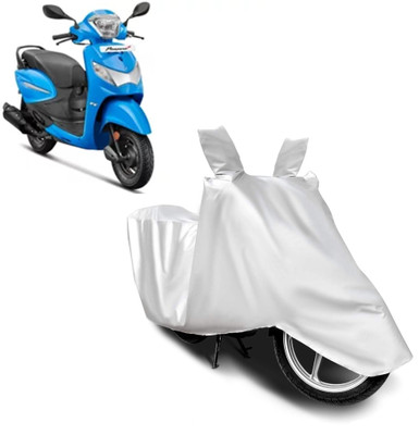 Growmax Waterproof Two Wheeler Cover for Hero(Pleasure+ 110, Silver)