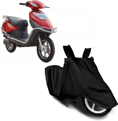Home ACHIEVEMENT Waterproof Two Wheeler Cover for Hero Electric(Electric Flash, Black)