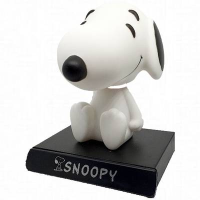 Daiyamondo Snoopy Dog Bobble Head Spring Head Moving Had Spring Dancing PVC Bobble Spring Dancing Doll Toy Car Dashboard Bounce Toys for Car Interior Dashboard Expression (Multicolor)