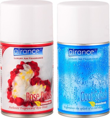 Airance Cool Splash & Rose Petals Spray, Automatic Spray, Refill(2 x 125 ml)