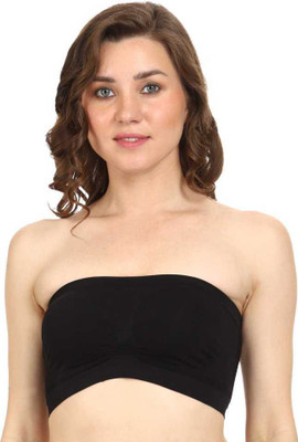 Neekalp Non Padded Tube Bra Women Bandeau/Tube Non Padded Bra(Black)