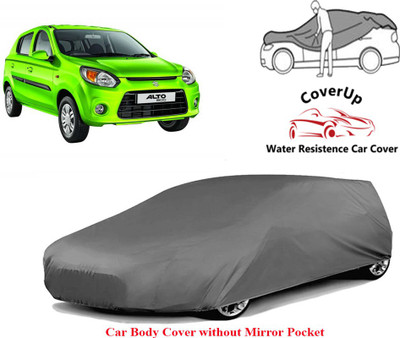 Coverup Car Cover For Maruti Alto 800 LX Optional (Without Mirror Pockets)(Grey)