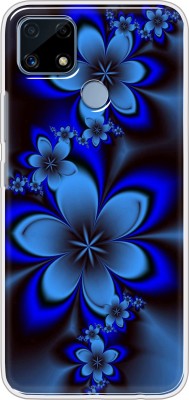 SmartGoldista Back Cover for Realme C25s(Black, Blue, Grip Case, Silicon)