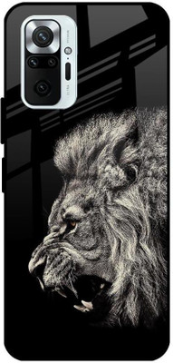 QRIOH Glass Back Cover for Mi Redmi Note 10 Pro(Multicolor, Grip Case, Silicon, Pack of: 1)