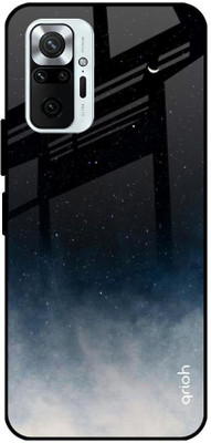 QRIOH Glass Back Cover for Mi Redmi Note 10 Pro(Multicolor, Grip Case, Silicon, Pack of: 1)