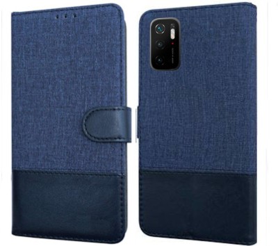 Spicesun Flip Cover for POCO M3 Pro 5G, REDMI Note 10T 5G(Blue, Pack of: 1)