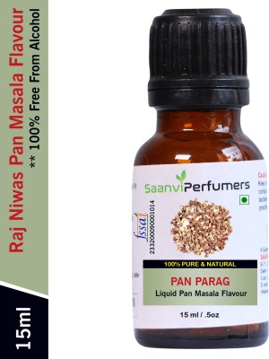 Saanvi perfumers Pan Parag Pan Masala Flavour For Used in Gutkha, Pan Masala, and Other Desserts (No Chemical | No Preservatives) Pan Masala Liquid Food Essence(15 ml)