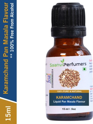 Saanvi perfumers Karamchand Pan Masala Flavour For Used in Gutkha, Pan Masala, and Other Desserts (No Chemical | No Preservatives) Pan Masala Liquid Food Essence(15 ml)