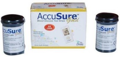 rsc healthcare AccuSure Gold 50 Glucometer Strips ( N0-CODE ) 50 Glucometer Strips