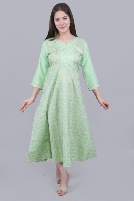 kumar creation Anarkali Gown(Green)