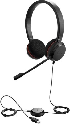 Jabra 20 UC Stereo Wired Headset(Black, On the Ear)