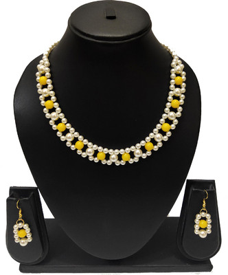 PRAGATI Alloy Yellow Jewellery Set(Pack of 1)