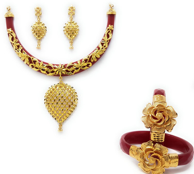 njj Zinc Red Jewellery Set(Pack of 1)