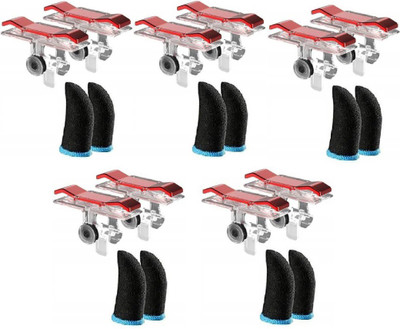 FKU (5 pair )E9 Game Controller - Quick button handle Sensitive Shoot and Aim Fire Buttons L1R1 Trigger Buttons with Highly Sensitive thumb Sleeve for PUBG Joystick(White, For PC) FKU (5 pair )E9 Game Controller - Quick button handle Sensitive Shoot and Aim Fire Buttons L1R1 Trigger Buttons with Highly Sensitive thumb Sleeve for PUBG Joystick(White, For PC)