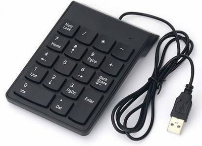 VOLTAEK USB 2.0 Wired Numeric Keypad Slim Mini Number Pad Digital Keyboard 18 Keys Numpad for iMac/Mac Pro/MacBook/MacBook Air/Pro Laptop PC Notebook Desktop. Wired Number Pad(USB 2.0)