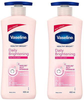 Vaseline DAILY BRIGHTENING EVEN TONE LOTION COMBO 2 [PACK OF ] 400ML*2=800ML(800 ml)