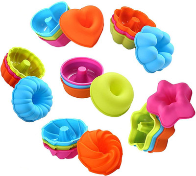 DOCOSS Silicone Cupcake/Muffin Mould 18(Pack of 18)