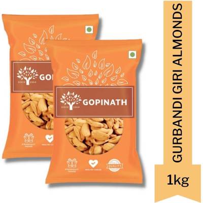 gopinath since 1964 Premium Gurbandi Badam Giri (500g x 2) Almonds Almonds