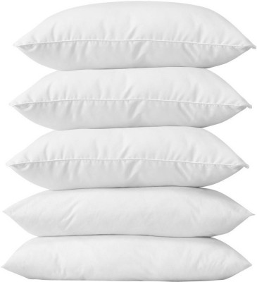 Navi collection Polyester Fibre Solid Sleeping Pillow Pack of 5(White)