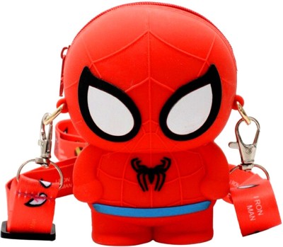 komto 3D Silicon Spider Man Cartoon Mini Coin Purse Cosmetic Bag Sling Bags for Girl Crossbody Girls Pouch Mobile Holder Gift for kids and Teenagers & Women Coin Purse