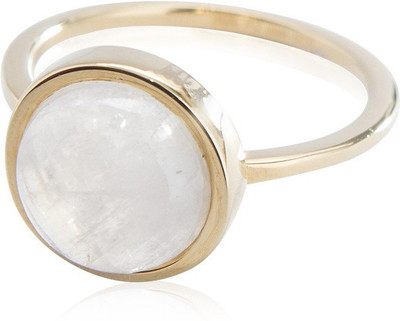 KUNDLI GEMS Stone Moonstone Gold Plated Ring