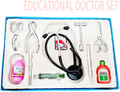 BOZICA BEST BUY Junior Doctor play Set Learning Educational Doctor Set (High Quality Non Toxic),Medical Carry case Toy Set best gift for baby Pretend and Play Medical Checkup Toy