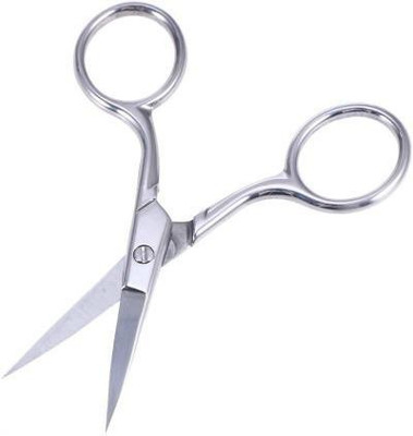 cge medium size scissor,Straight Scissors Steel for Moustache/Beard trimming/hair Scissors(Set of 1, Silver)