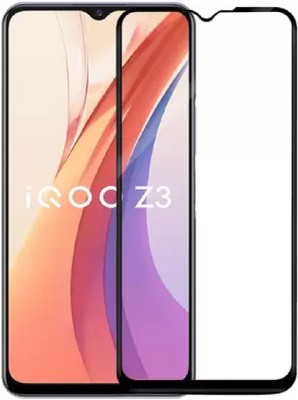 ISAAK Edge To Edge Tempered Glass for Vivo iQOO Z3 5G Edge to Edge, Full Glue, 11D Tempered Glass(Pack of 1)