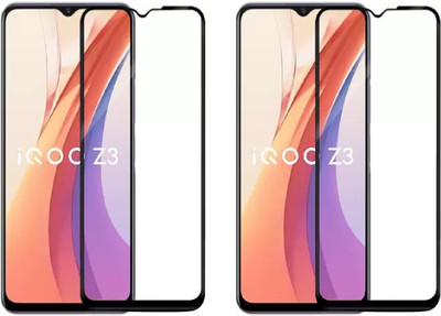 ISAAK Edge To Edge Tempered Glass for Vivo iQOO Z3 5G Edge to Edge, Full Glue, 11D Tempered Glass(Pack of 2)