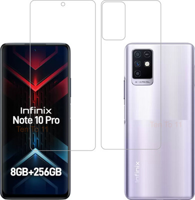 Ten To 11 Front and Back Screen Guard for infinix note 10 pro(Pack of 2)