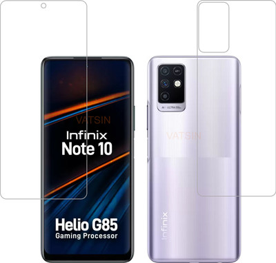 Vatsin Front and Back Screen Guard for Infinix Note 10(Pack of 2)