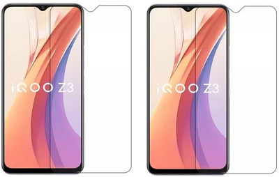 ISAAK Tempered Glass Guard for Vivo iQOO Z3 5G(Pack of 2)