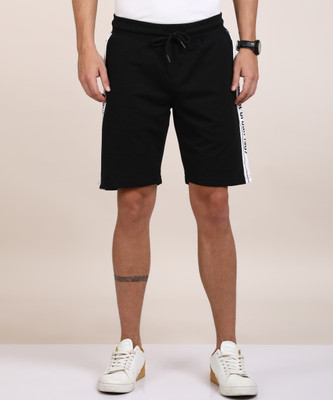 METRONAUT Solid Men Black Regular Shorts