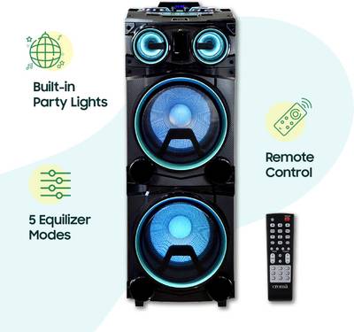 Croma Party Speaker 1400 Watts Dynamic Bass Boost CREY3027 1400 W Bluetooth Home Theatre  (Black, Stereo Channel)