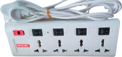 MSNL 4socket plus 4 switch zivo-inox extension board with 3 mtr wire 4 Socket Extension Boards (white) 4 Socket Extension Boards (White) 4  Socket Extension Boards(White, 3 m)